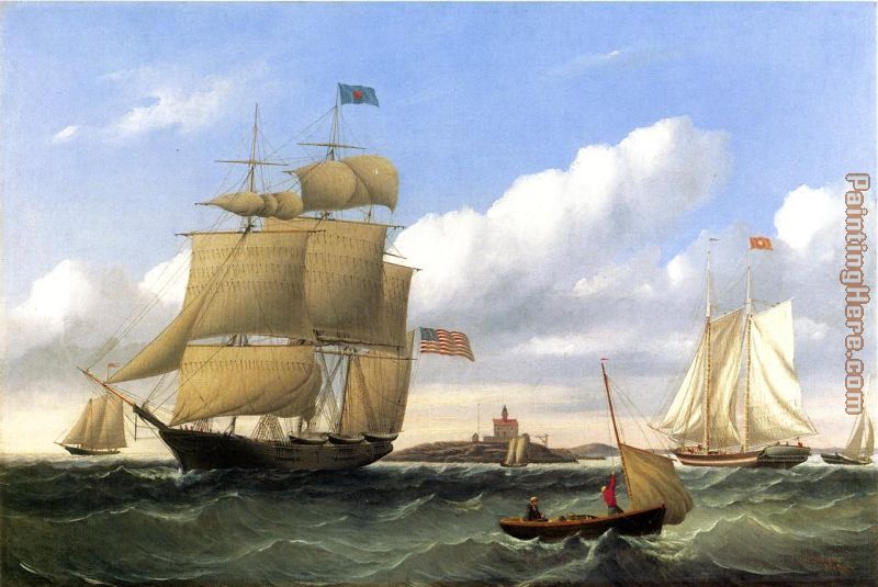 The Whaleship 'Emma C. Jones' Off Round Hills, New Bedford painting - William Bradford The Whaleship 'Emma C. Jones' Off Round Hills, New Bedford art painting